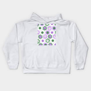 Genderqueer Flower Faces Kids Hoodie